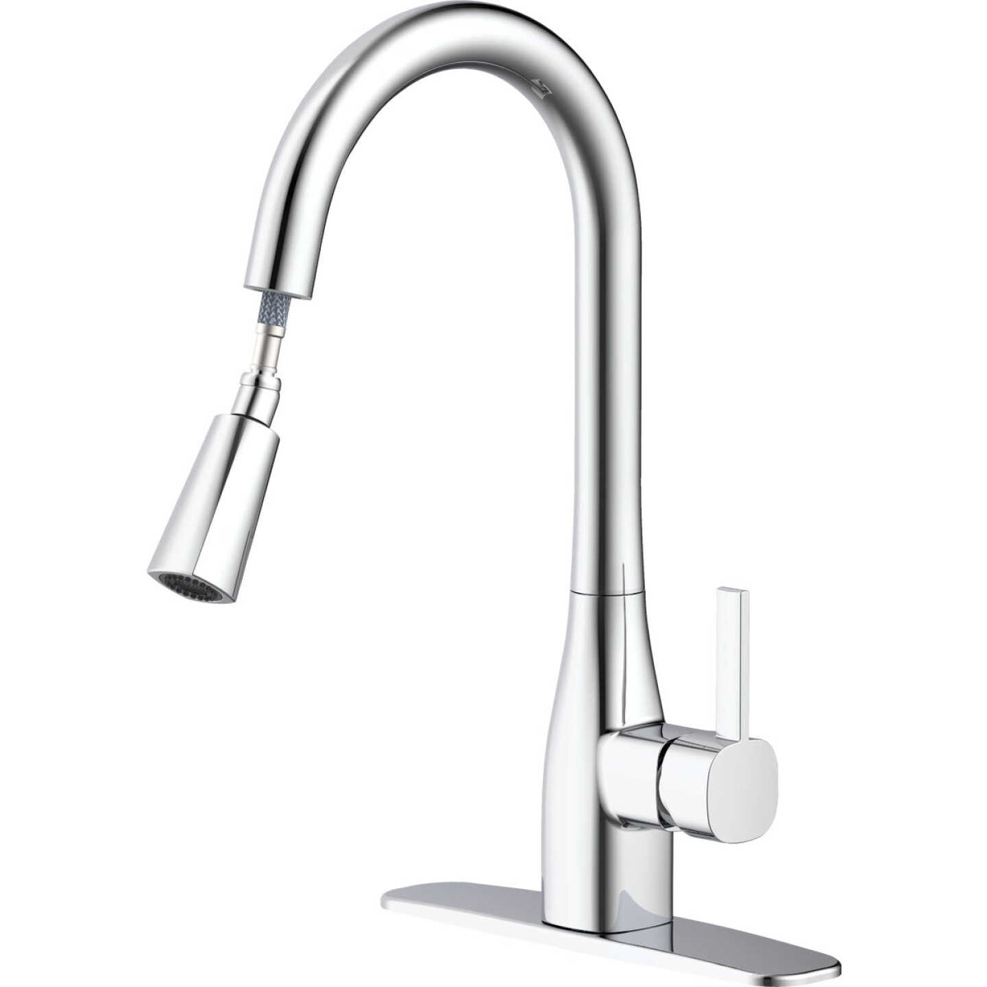 Home Impressions 1-Handle Pull-Down Kitchen Faucet, Chrome Image 2