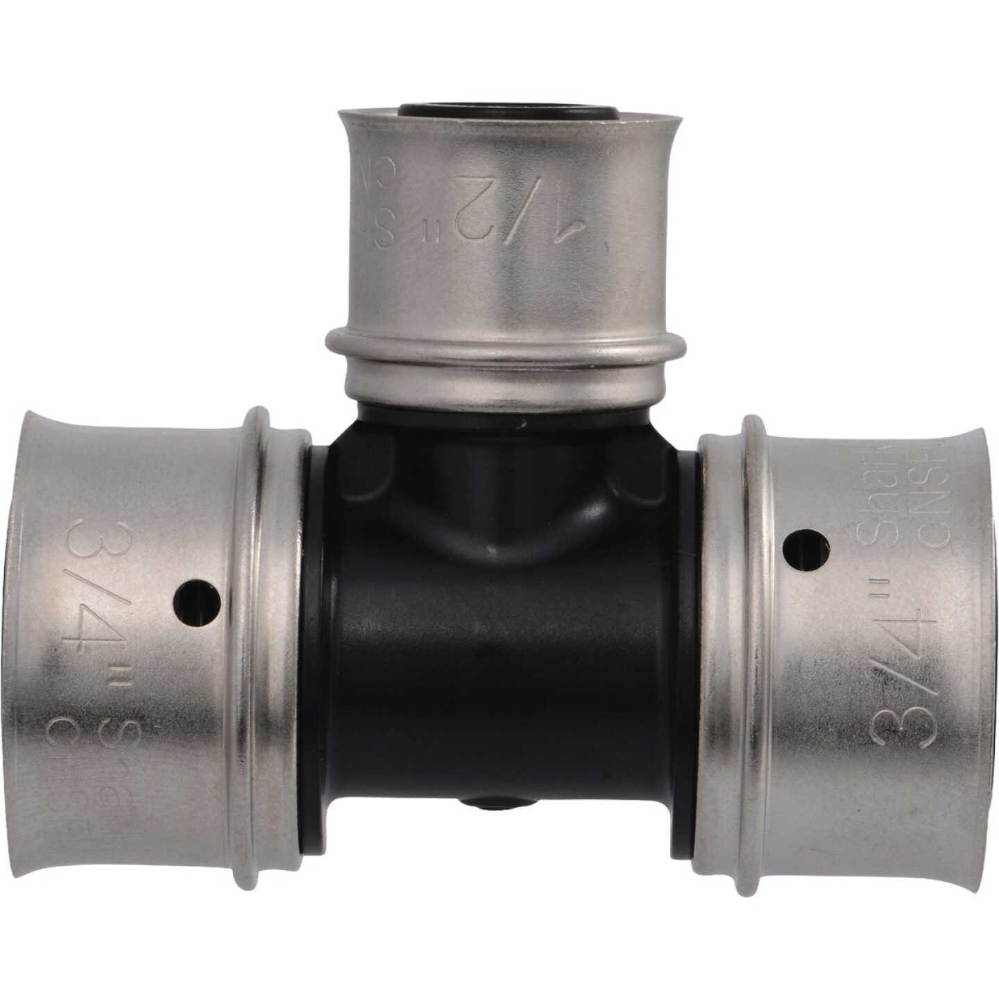 SharkBite 3/4 In.x3/4 In.x1/2 In. PEX Press Poly Tee Image 3