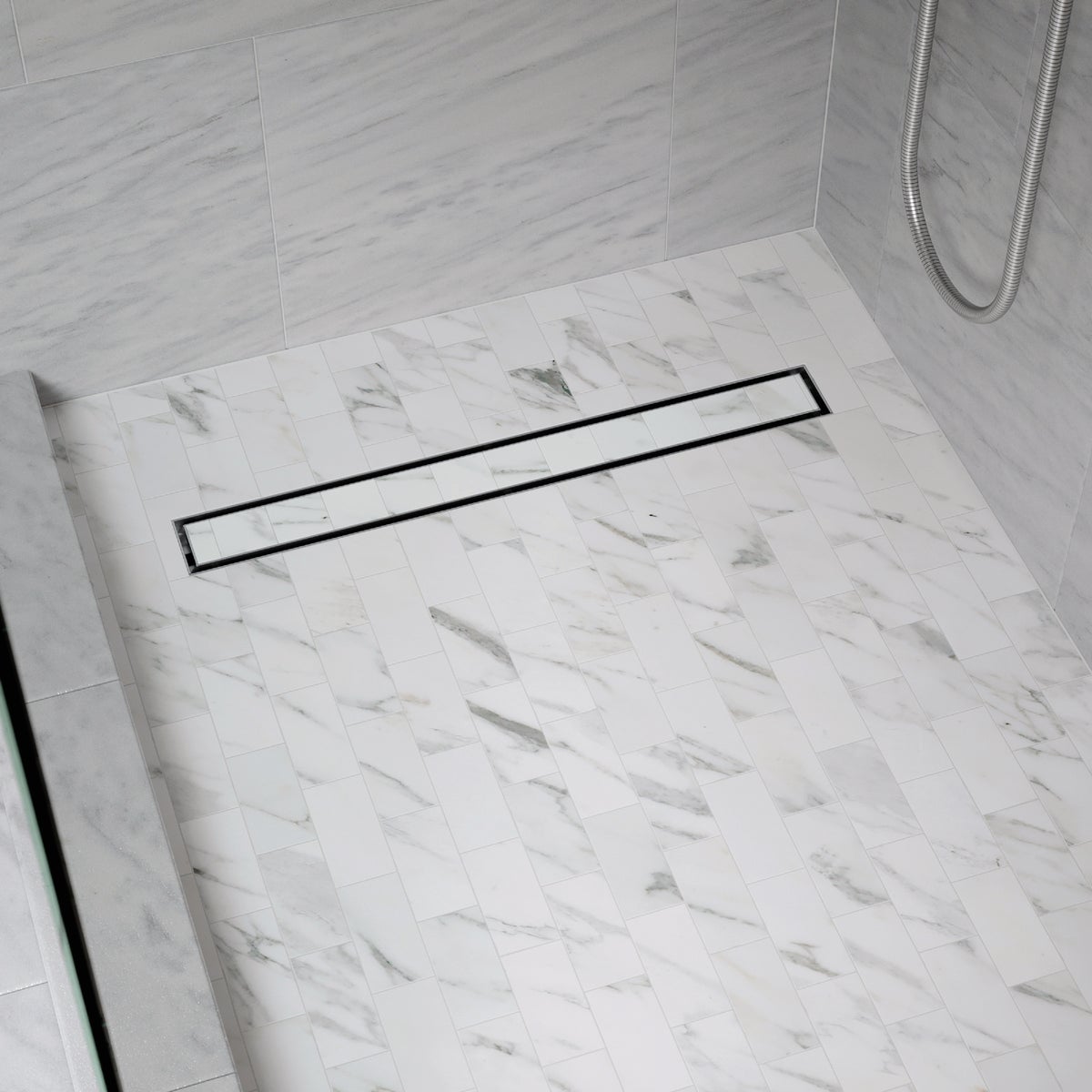 B&K 24 In. Linear Shower Drain Tile-In Grate Brushed Nickel Image 2