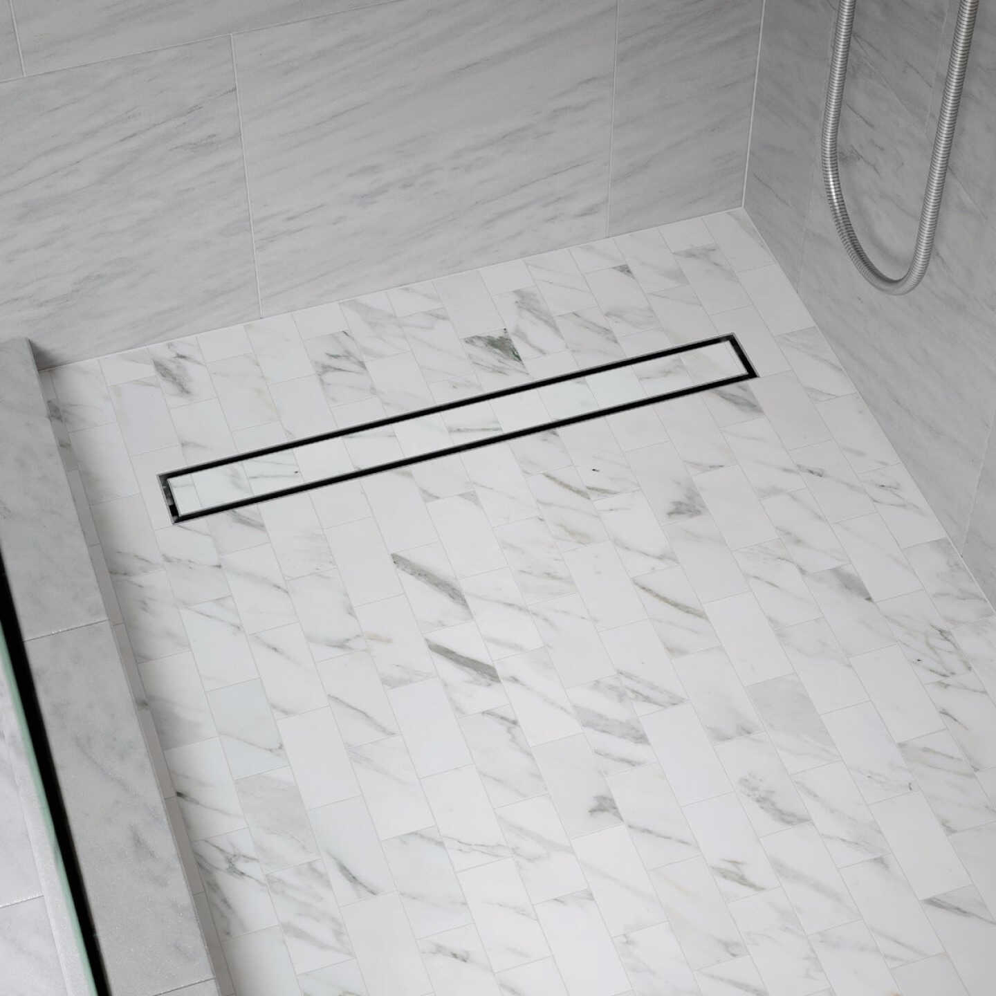 B&K 24 In. Linear Shower Drain Tile-In Grate Brushed Nickel Image 2