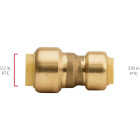 QuickFitting 3/8 In. x 1/2 In. Push-to-Connect Brass Reducing Coupling Image 6