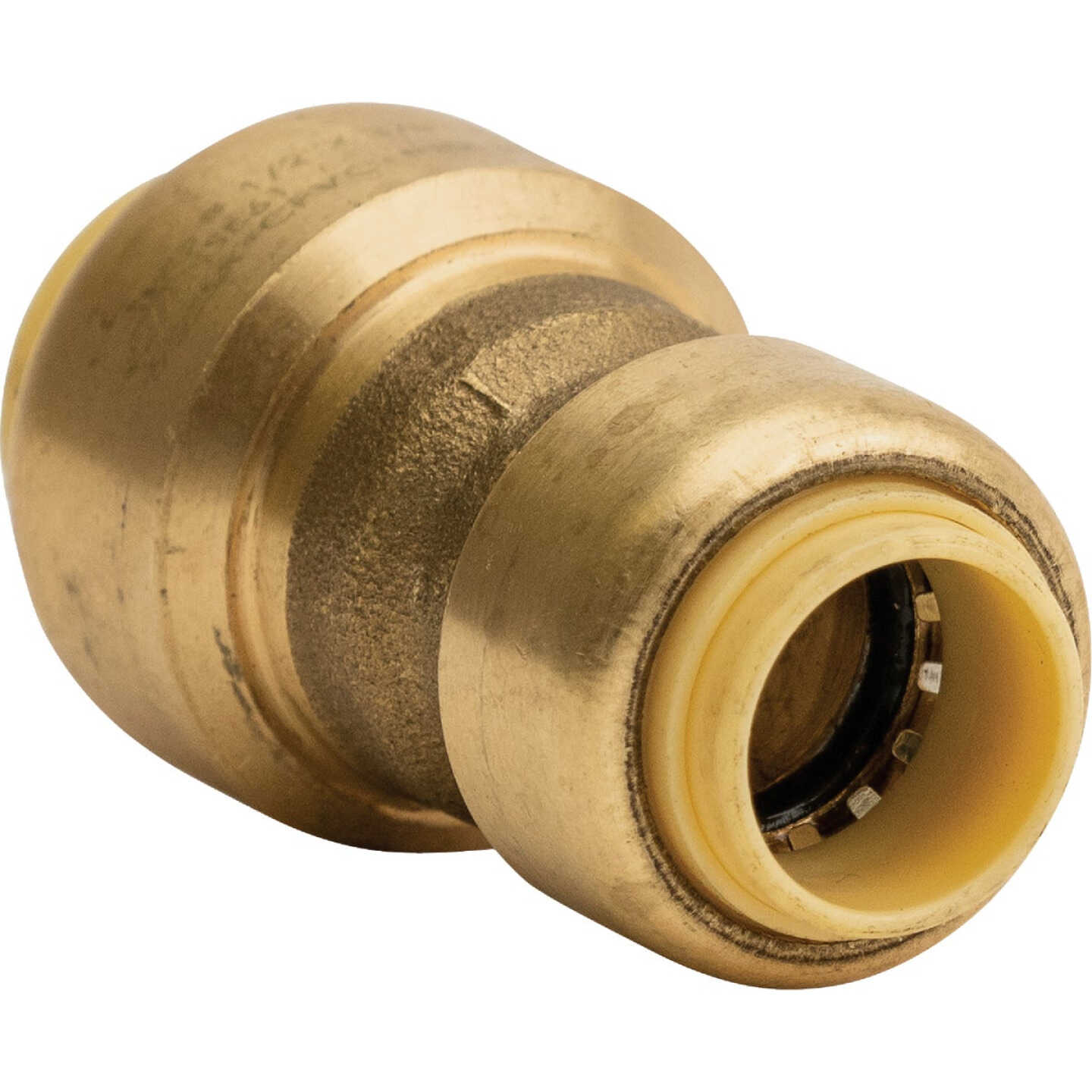 QuickFitting 3/8 In. x 1/2 In. Push-to-Connect Brass Reducing Coupling Image 1