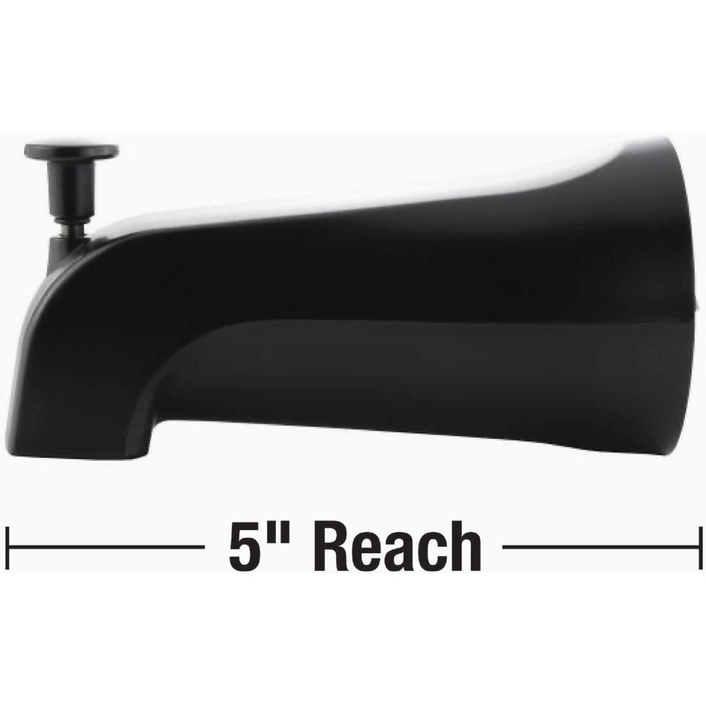 Danco Universal Matte Black Tub Spout with Diverter Image 7
