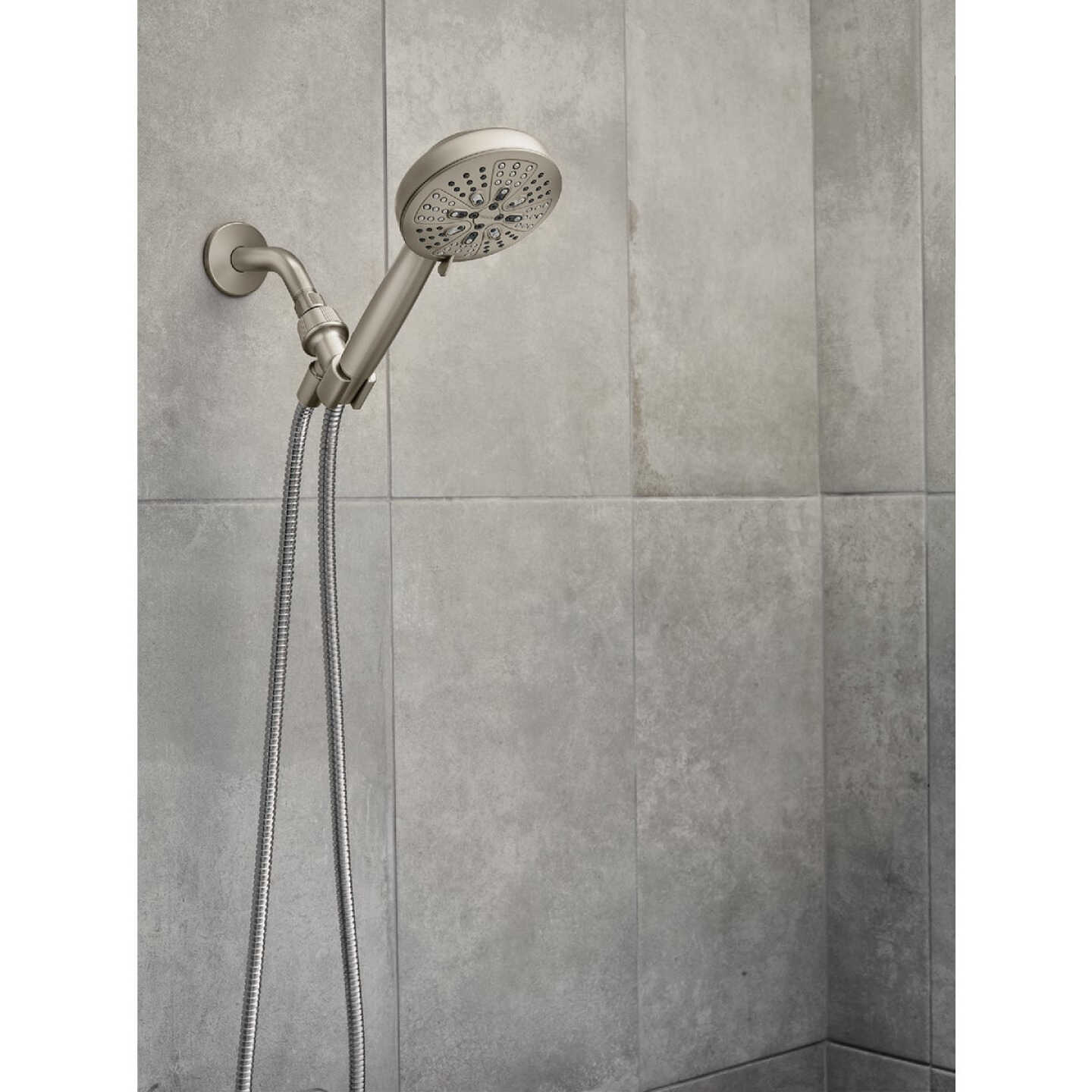 Moen Hydro Energetix 7-Spray Pattern 4.75 In. Wall Mount Handheld Shower Head, Chrome Image 4