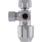 SharkBite 1/2 in. Push-to-Connect x 3/8 in. OD Compression x 3/8 in. OD Compression Chrome-Plated Brass Dual Stop Quarter Turn Angle Valve Image 7