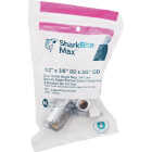 SharkBite 1/2 in. Push-to-Connect x 3/8 in. OD Compression x 3/8 in. OD Compression Chrome-Plated Brass Dual Stop Quarter Turn Angle Valve Image 6