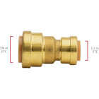 QuickFitting 3/4 In. x 1/2 In. Push-to-Connect Brass Reducing Coupling Image 6