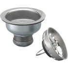 Keeney 3-1/2 in. to 4 In. Stainless Steel Basket Strainer Assembly Image 1