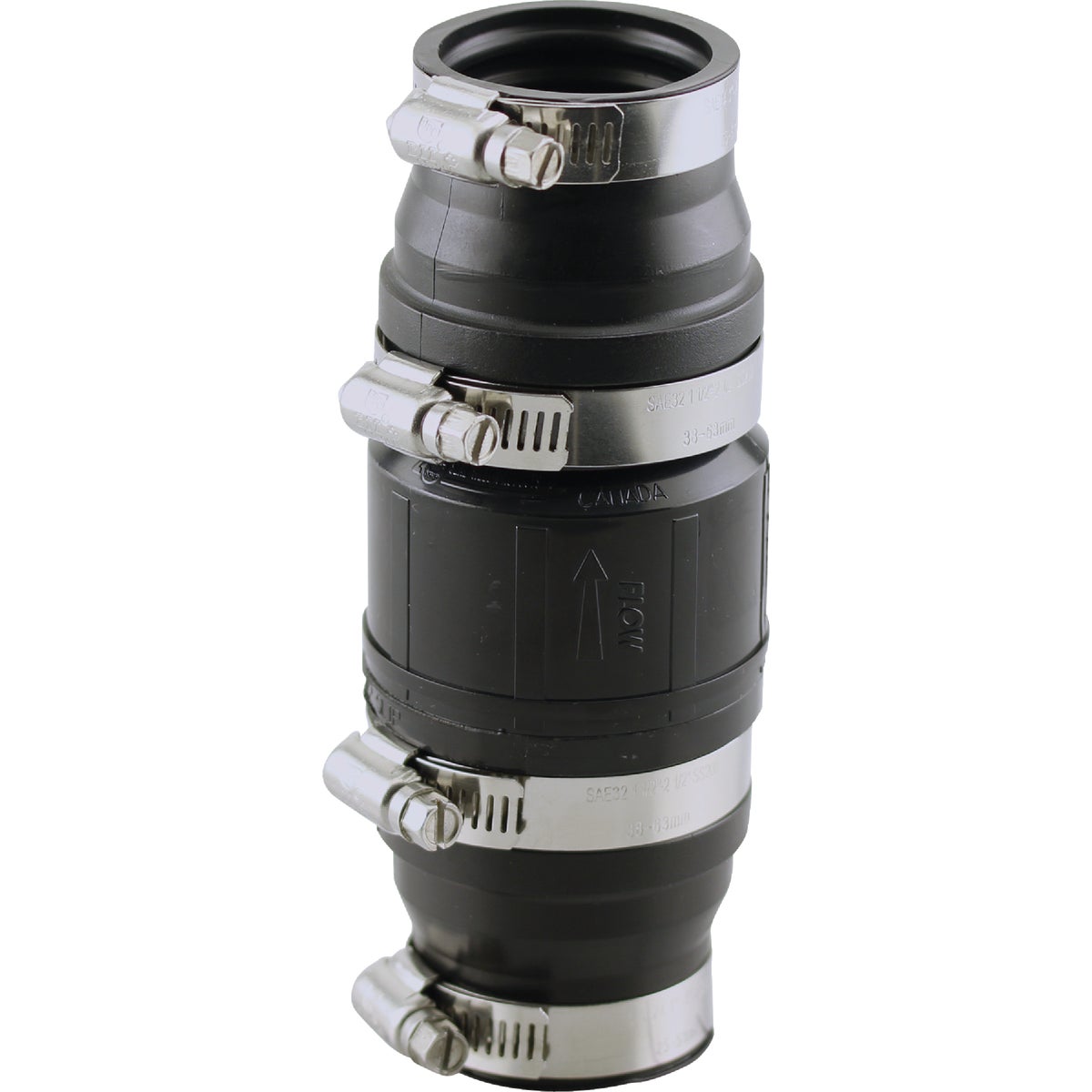  PLUMBEEZE 1-1/4 In. ABS In-Line Sump Pump Check Valve