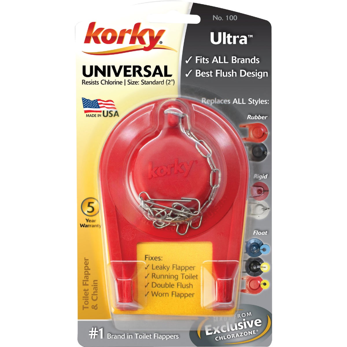 Korky Ultra 2 In. x 2 In. Rubber High Performance Universal Flapper Image 6