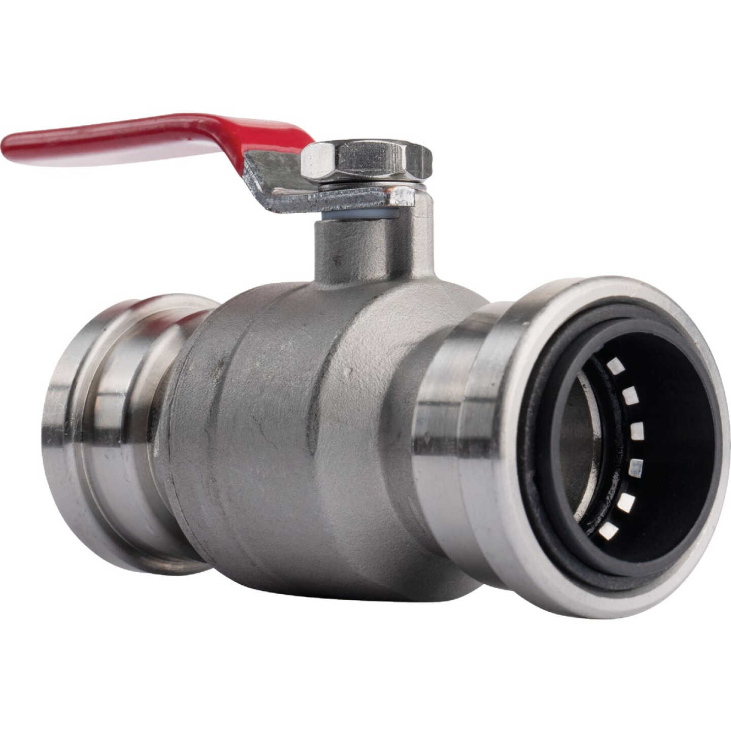 QuickFitting 1 In. Push-to-Connect Stainless Steel Full Port Ball Valve Image 1