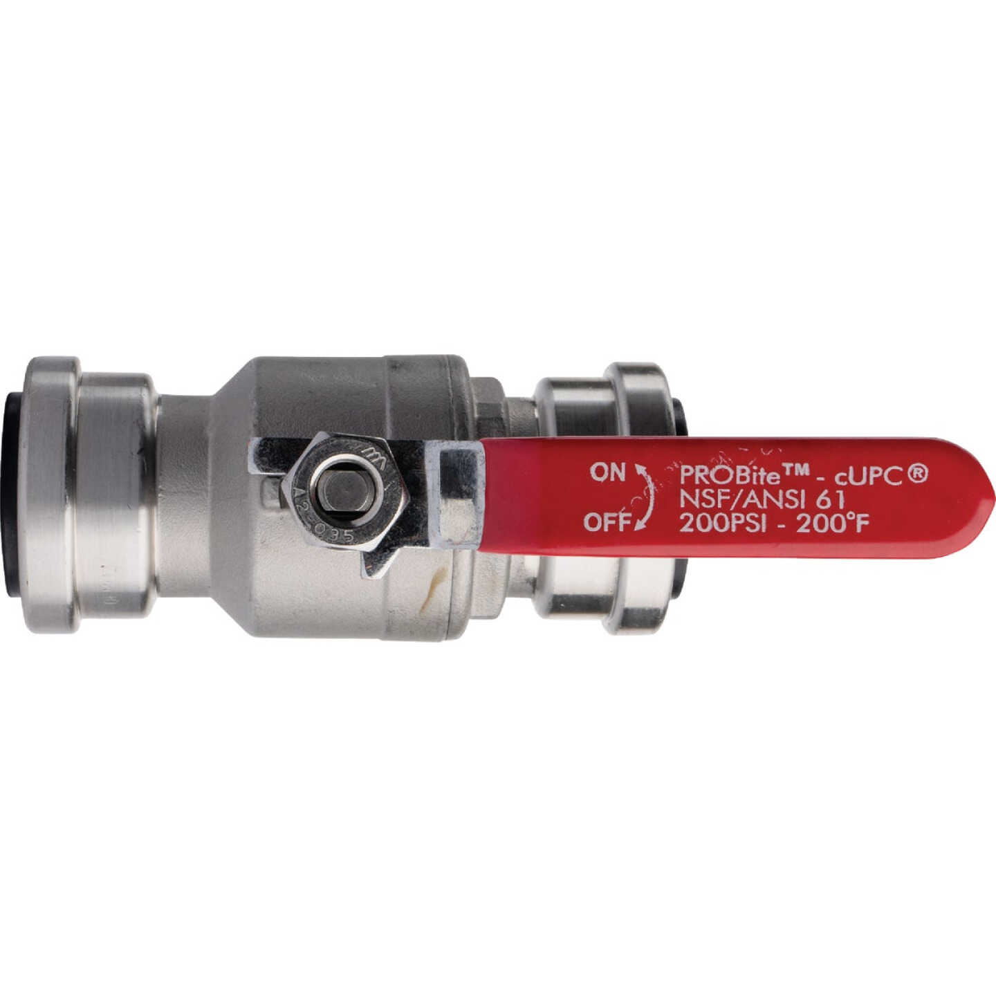 QuickFitting 1 In. Push-to-Connect Stainless Steel Full Port Ball Valve Image 4