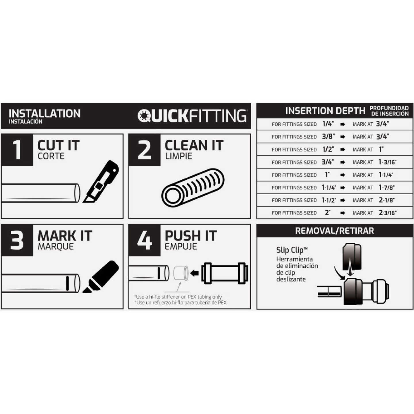 QuickFitting 1 In. Push-to-Connect Stainless Steel Full Port Ball Valve Image 2