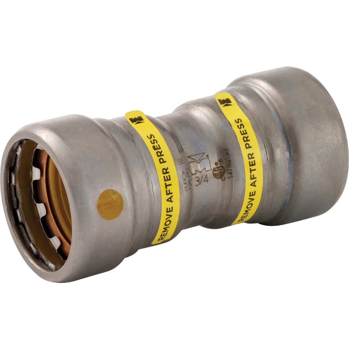 Streamline 3/4 In. P x P Carbon Steel Press Couping with Stop