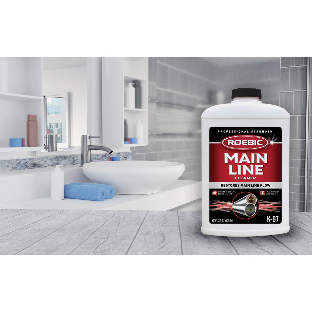 Roebic 32 Oz. Main Line Drain Cleaner Image 2