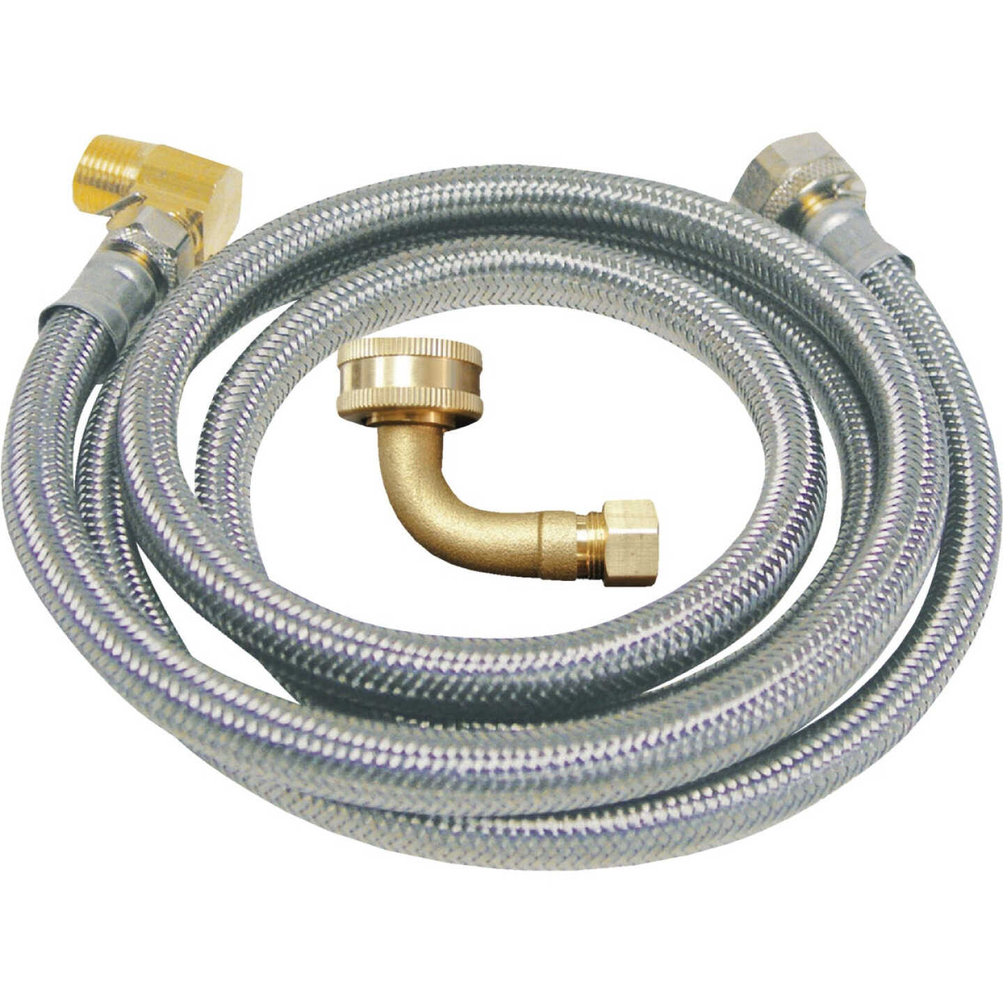 Do it Best 3/8 In. COMP x 3/8 In. COMP x 60 In. Braided Stainless Steel Dishwasher Connector Image 1