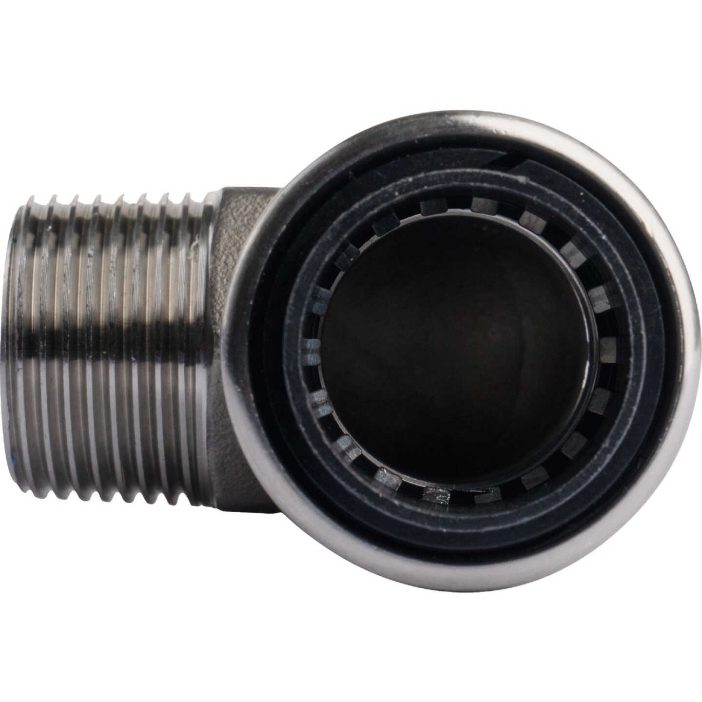 QuickFitting 3/4 In. Push-to-Connect x 3/4 In. MNPT Stainless Steel 90-Degree Elbow Image 4