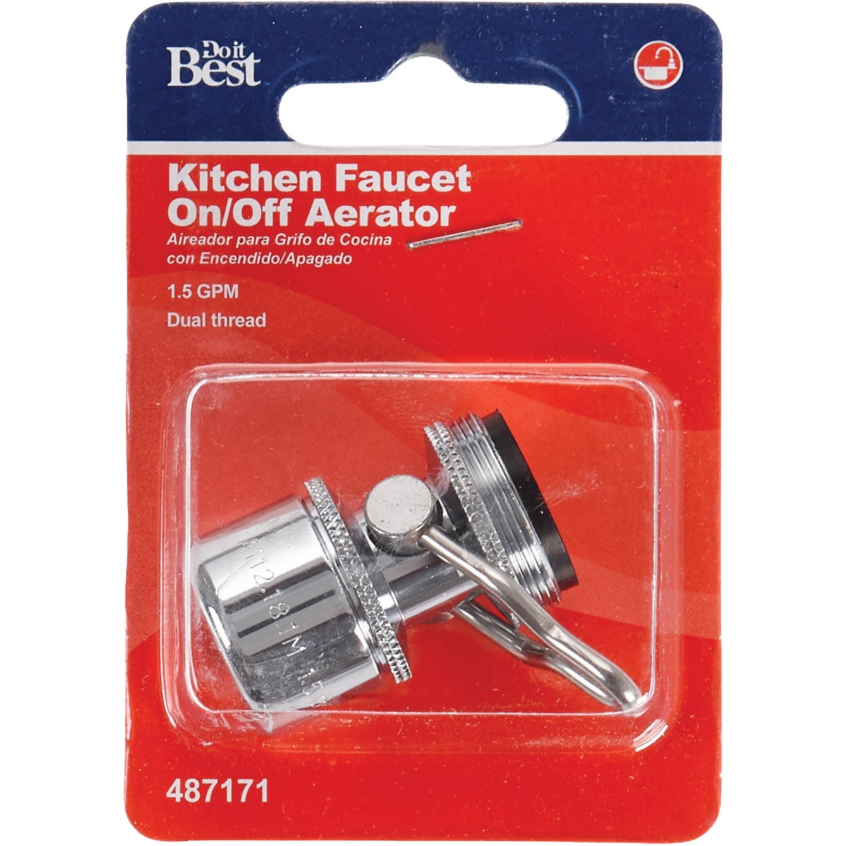 Do it 1.5 GPM Dual Thread Faucet Aerator with On/Off Switch Image 2