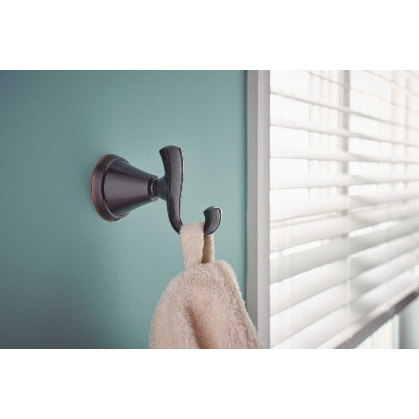Moen Tiffin Single Robe Hook, Mediterranean Bronze Image 2