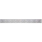 B&K 24 In. Linear Shower Drain Offset Pattern Grate Chrome Image 1
