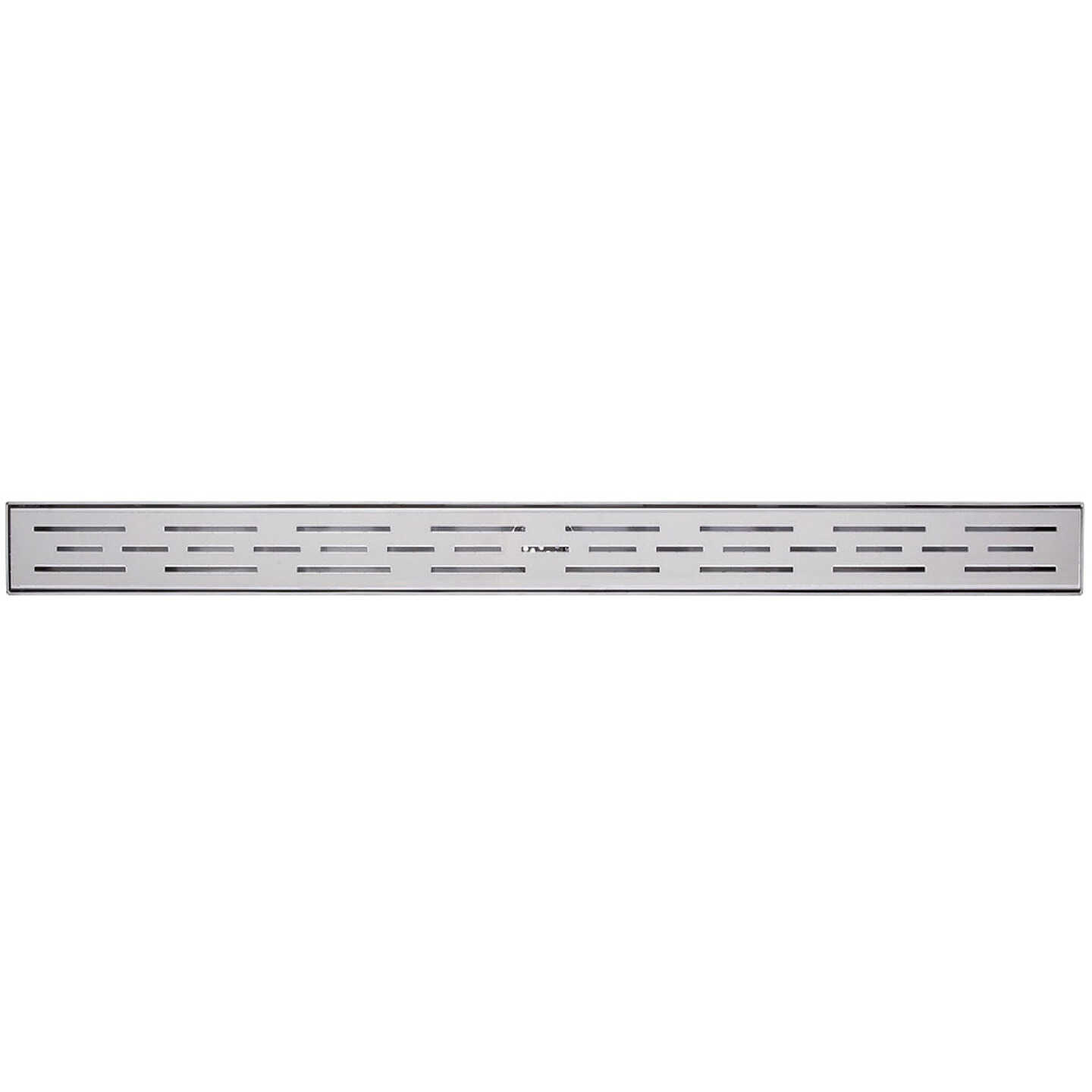 B&K 24 In. Linear Shower Drain Offset Pattern Grate Chrome Image 1