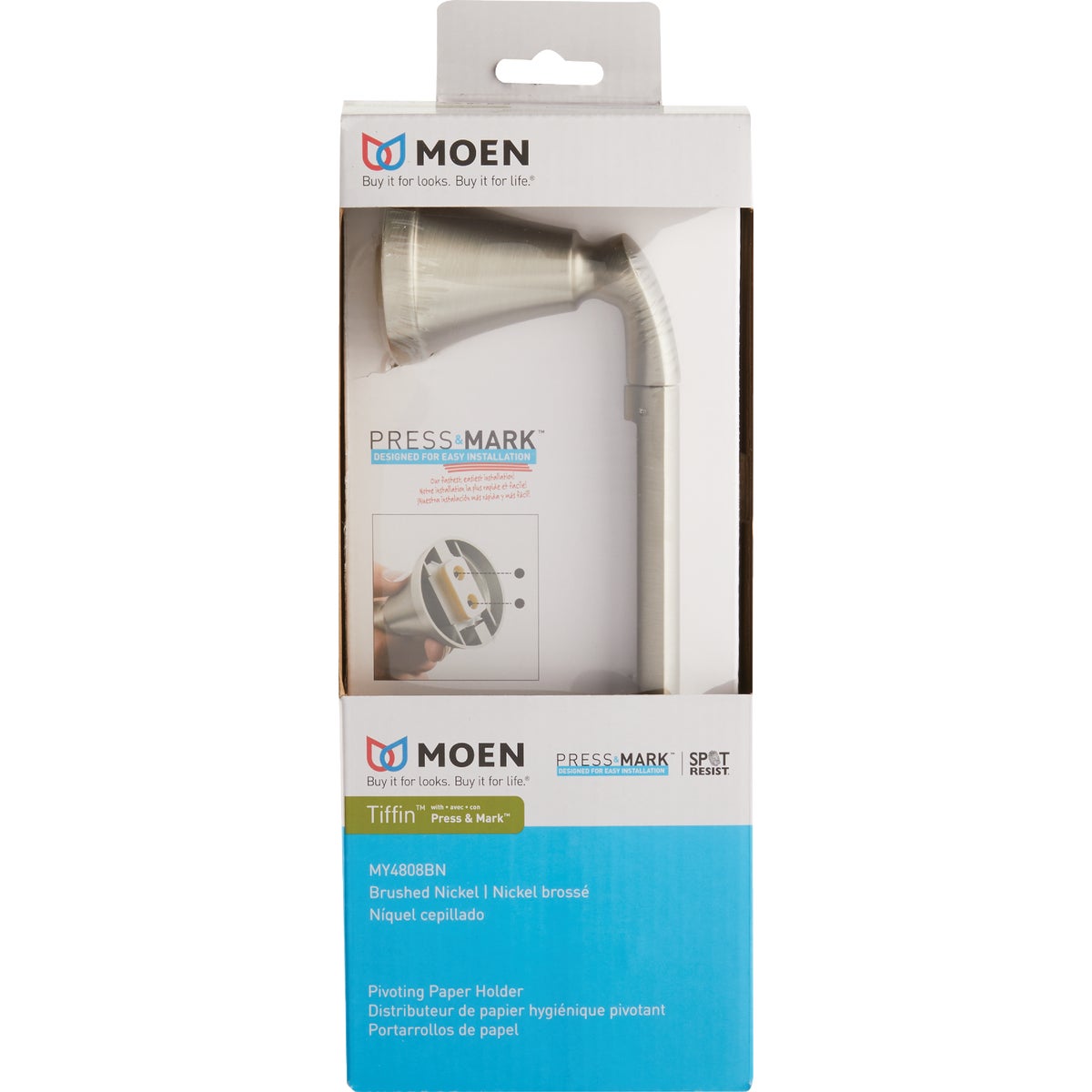 Moen Tiffin Wall Mount Toilet Paper Holder, Brushed Nickel Image 3