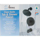 Home Impressions Matte Black Single-Handle Lever Tub & Shower Faucet Image 2