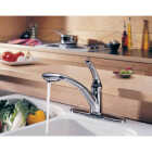 Delta Signature 1-Handle Lever Pull-Out Kitchen Faucet with Soap Dispenser, Chrome Image 6