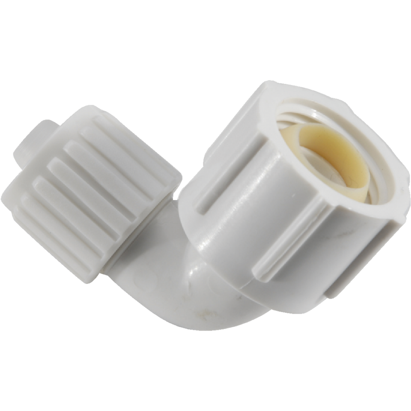 Flair-It 3/8 In. PEX x 1/2 In. FPT 90 Deg. Plastic Compression Female Swivel PEX Elbow (1/4 Bend) Image 1