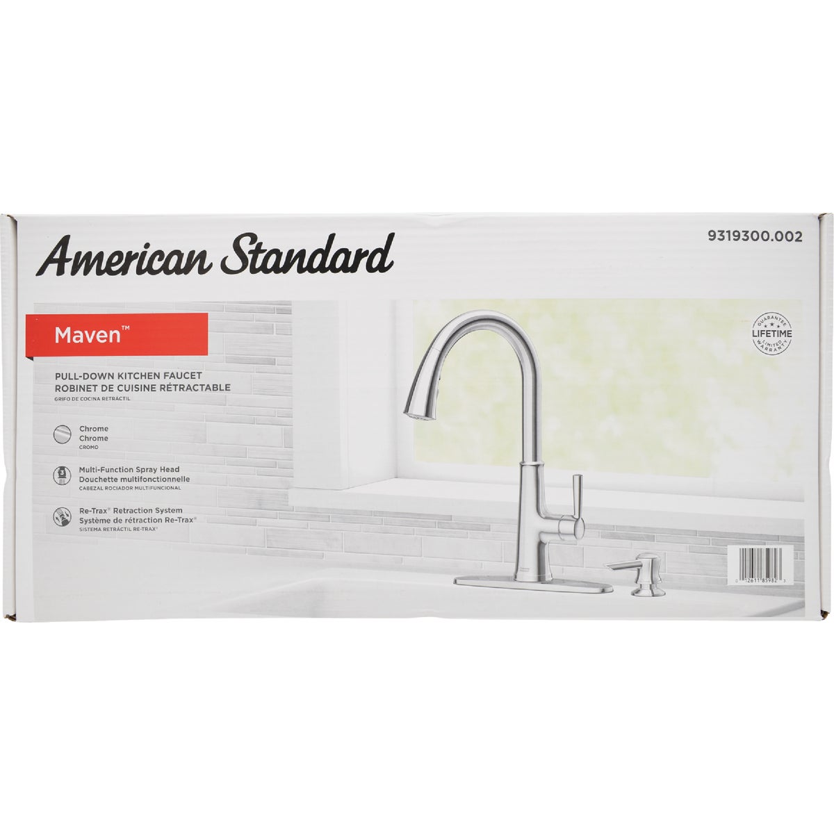 American Standard Maven 1-Handle Lever Pull-Down Kitchen Faucet with Soap Dispenser, Chrome Image 5