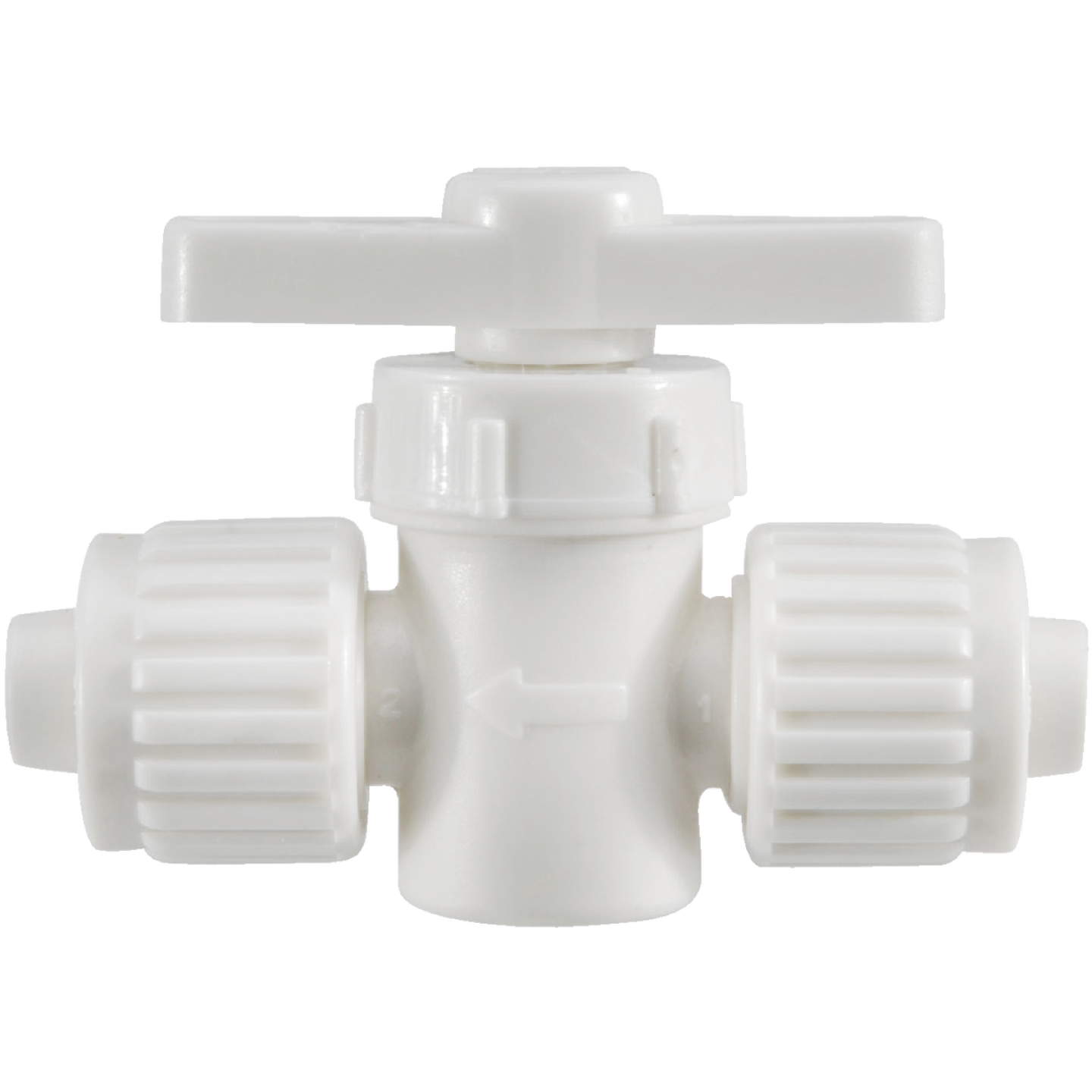 Flair-it 3/8 In. PEX x 3/8 In. PEX Plastic White Straight Stop Valve Image 1