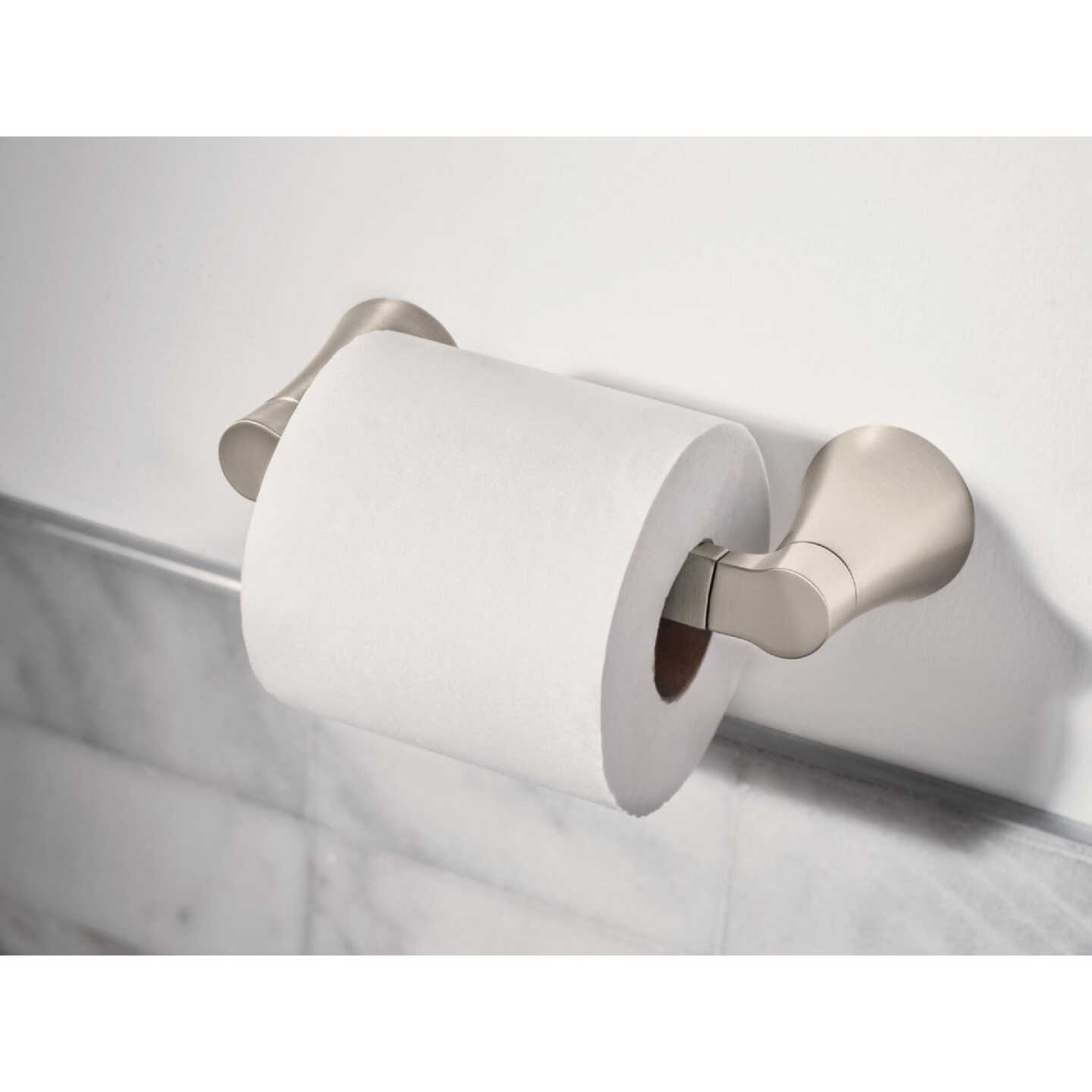 Moen Mikah Wall Mount Pivoting Paper Holder, Spot Resist Brushed Nickel Image 2