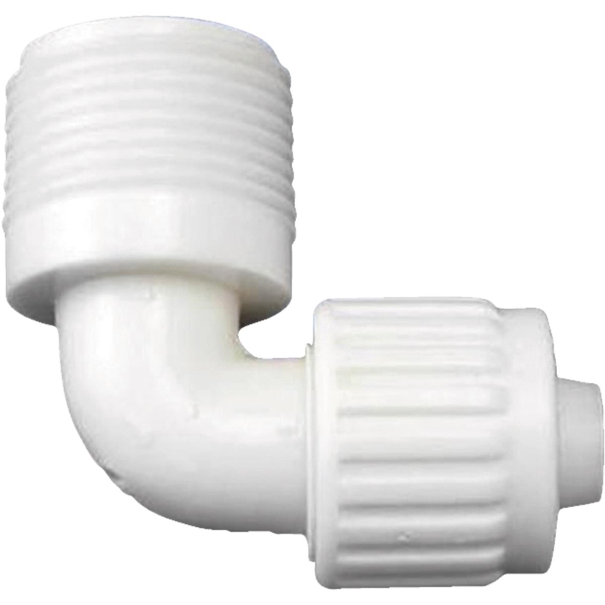 Flair-It 1/2 In. PEX x 3/4 In. MPT Plastic Compression Male PEX Elbow