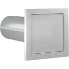 Imperial 4 In. White Galvanized Steel Dryer Wall Vent Cap Image 1
