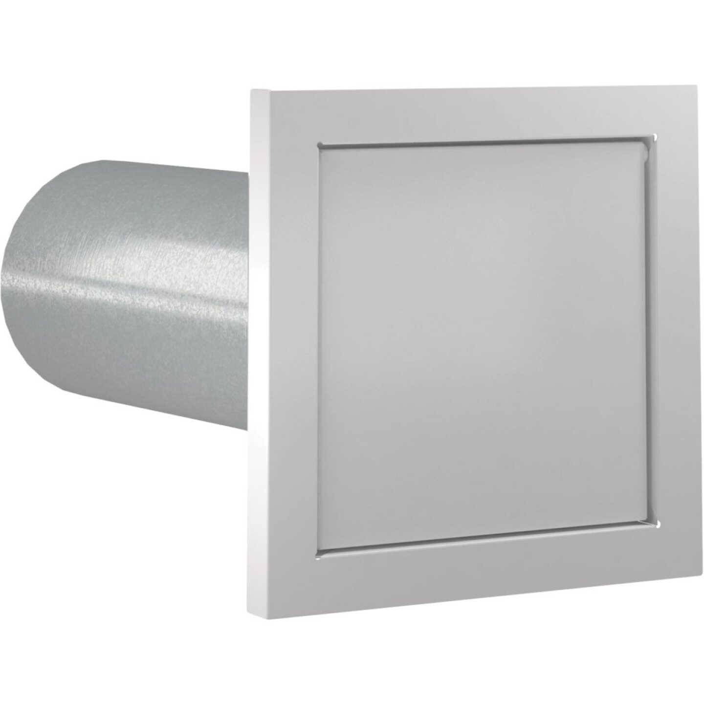 Imperial 4 In. White Galvanized Steel Dryer Wall Vent Cap Image 1