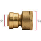 QuickFitting 1/2 In. Push-to-Connect x 3/4 In. FNPT Brass Reducing Female Adapter Image 5