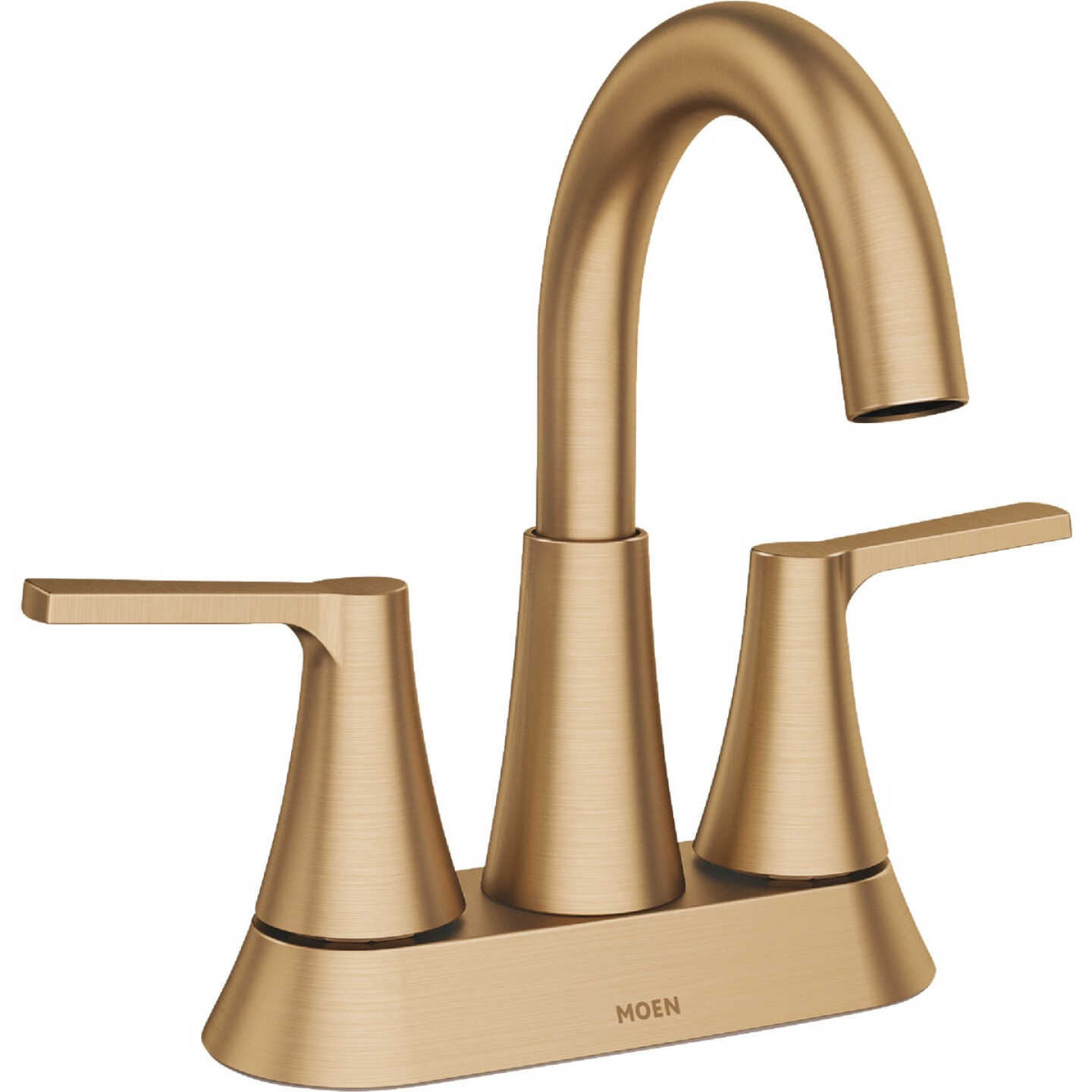 Moen Mikah 2-Handle High Arc Bathroom Faucet, Bronzed Gold Image 1
