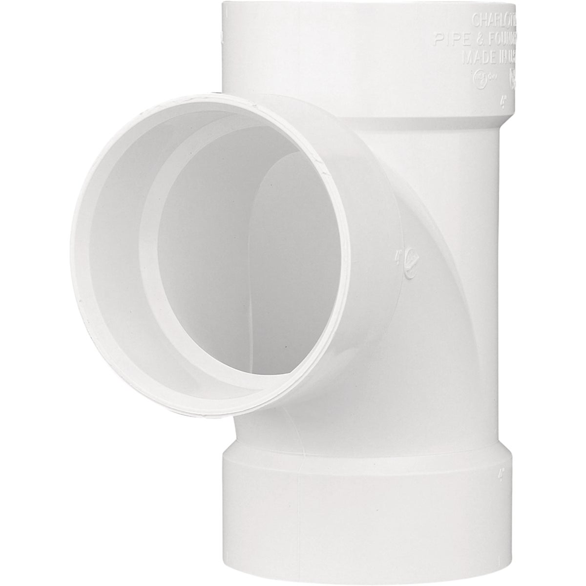 Charlotte Pipe 6 In. Schedule 40 Sanitary PVC Tee