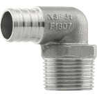 Plumbeeze 3/4 In. PEX x 3/4 In. Stainless Steel Drop MPT Elbow Image 1