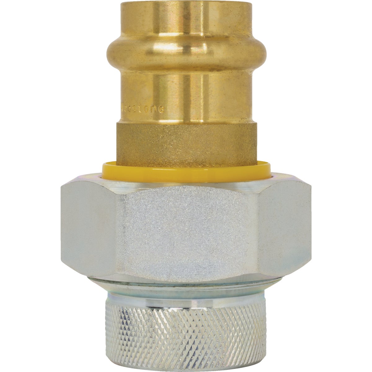 NIBCO 1/2 In. Press x 1/2 In. FIP Brass Sweat Galvanized Dielectric Union Image 1