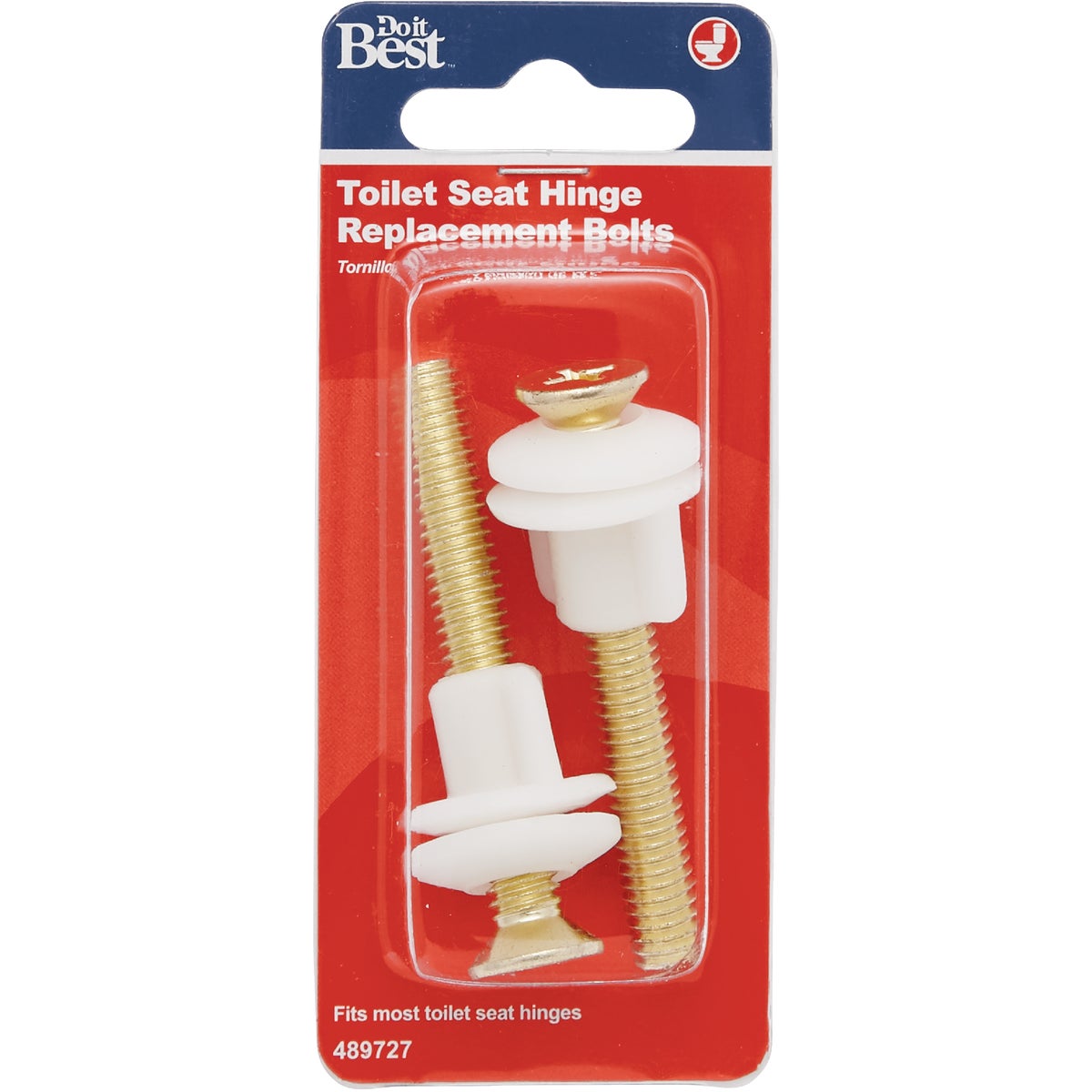 Do it Best 3/8" x 2-1/2" Polished Brass Toilet Seat Hinge Bolt Image 2