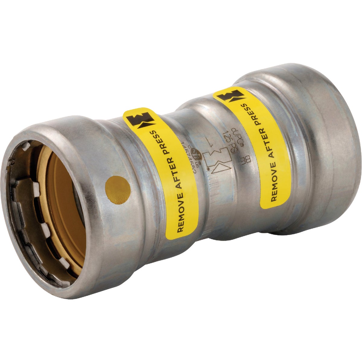 Streamline 1 In. P x P Carbon Steel Press Couping with Stop