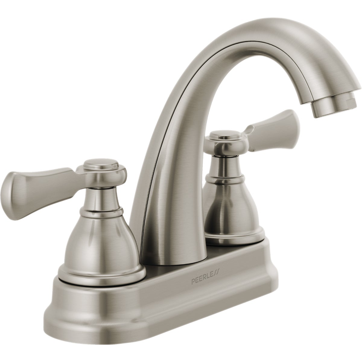 Peerless Elmhurst Brushed Nickel 2-Handle Lever 4 In. Centerset  Spout Bathroom Faucet