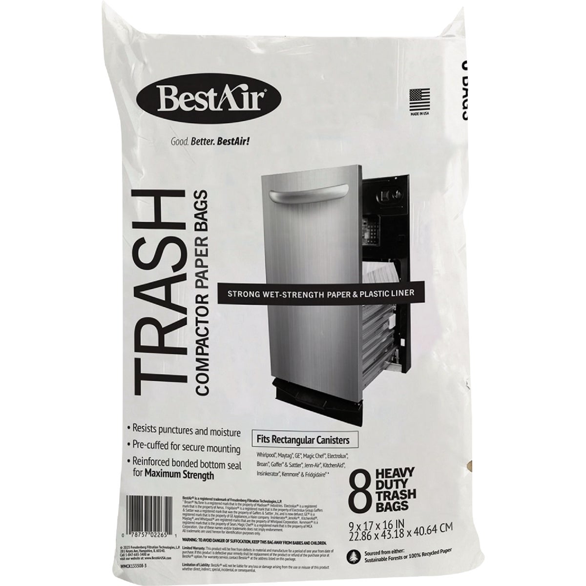 BestAir Heavy Duty Compactor Trash Bags (8-Count) Image 2