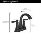 American Standard Glenmere Matte Black 2-Handle Lever 4 In. Centerset Bathroom Faucet with Pop-Up Image 5