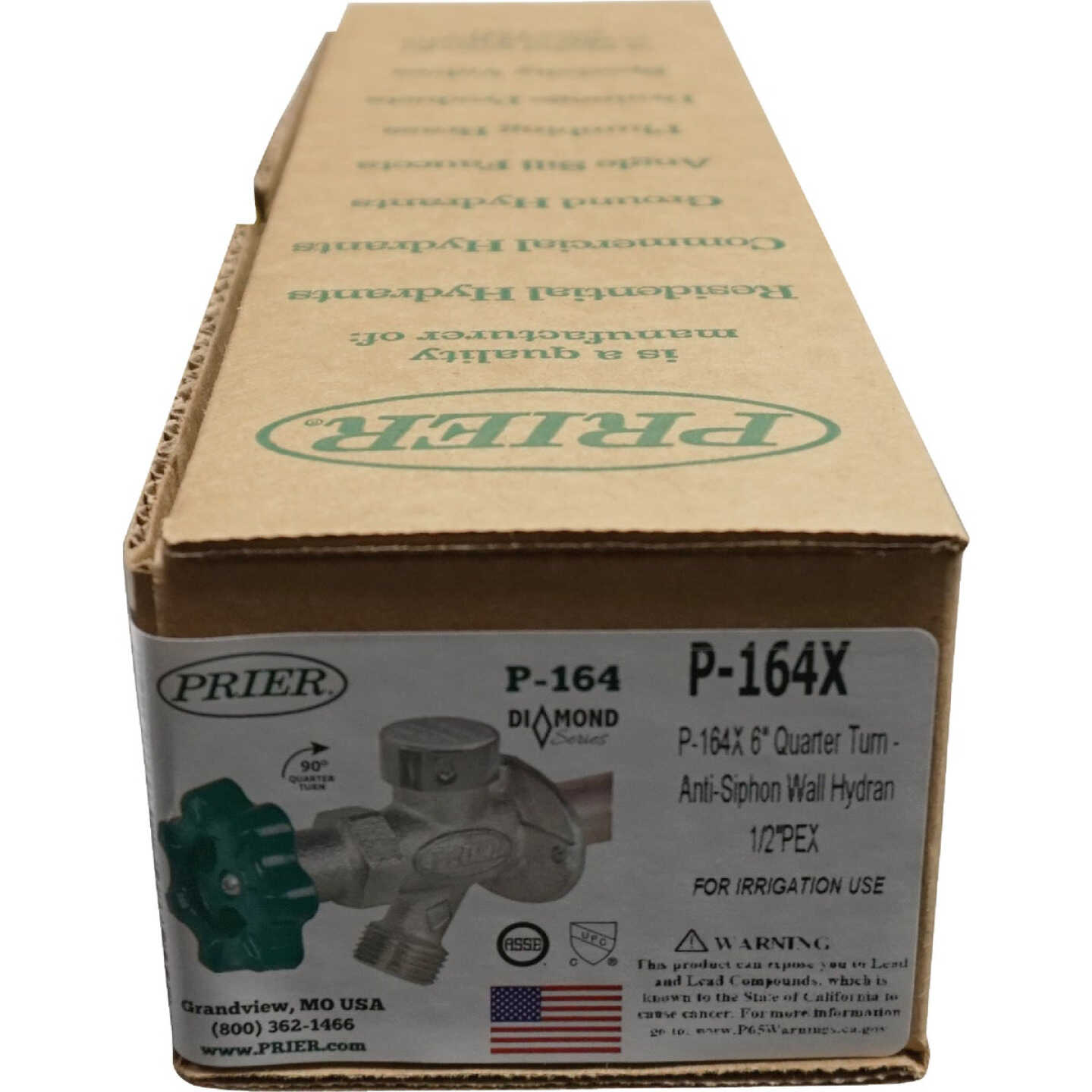 Prier 1/2 In. x 10 In. Crimp Pex Quarter-Turn Anti-Siphon Freezeless Wall Hydrant Image 3