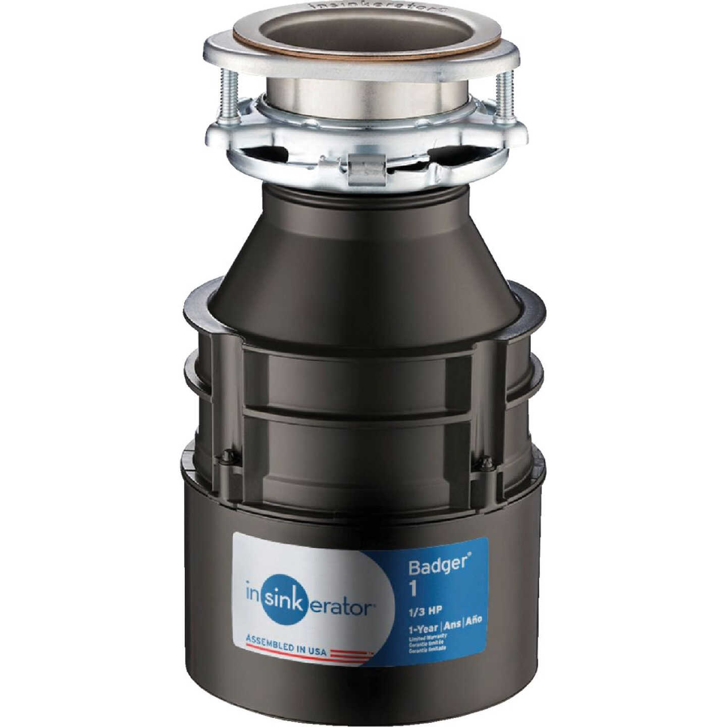 Insinkerator Badger 1/3 HP Garbage Disposer, 1 Year Warranty Image 1