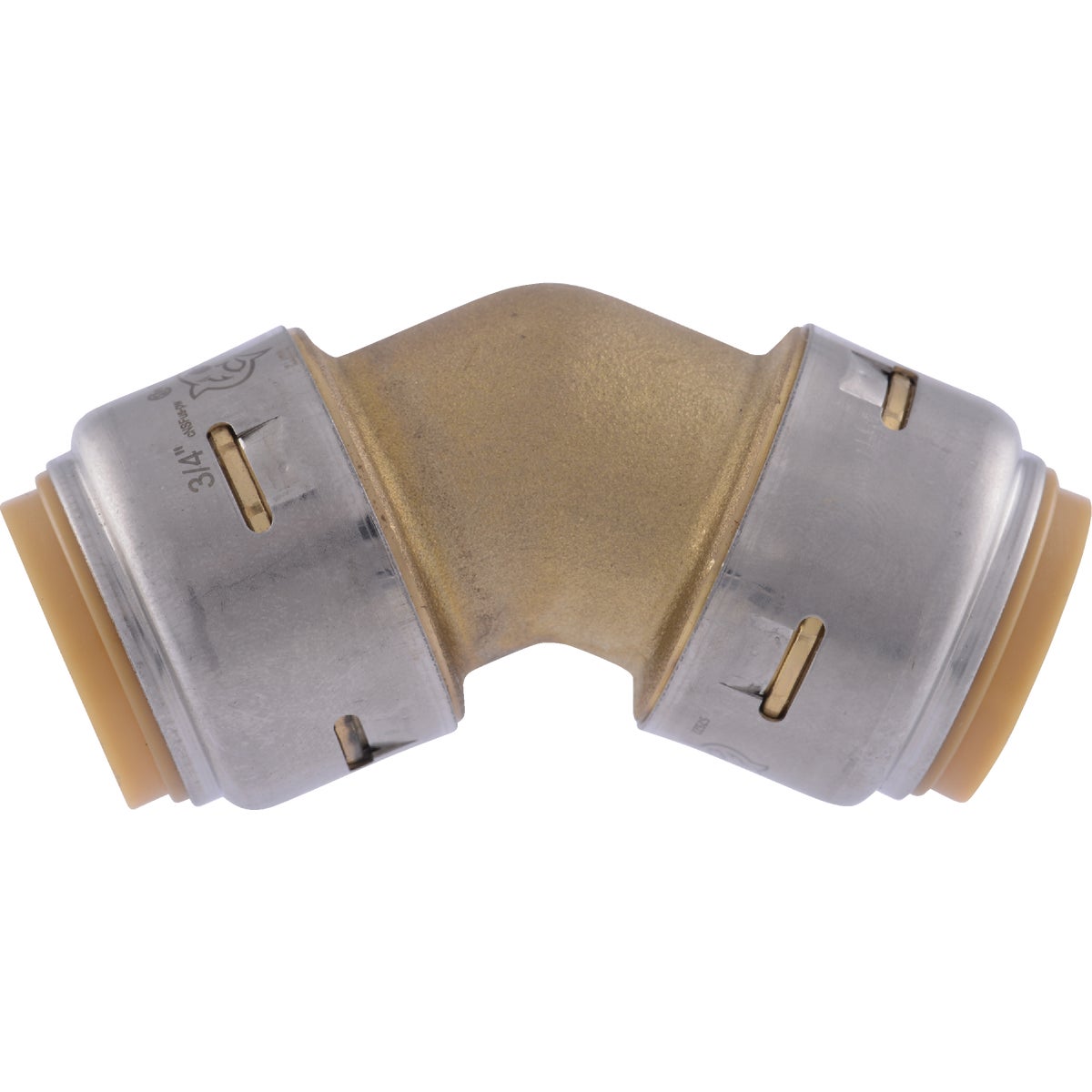 SharkBite 3/4 In. x 3/4 In. 45 Deg. Push-to-Connect Brass Elbow (1/8 Bend) Image 7