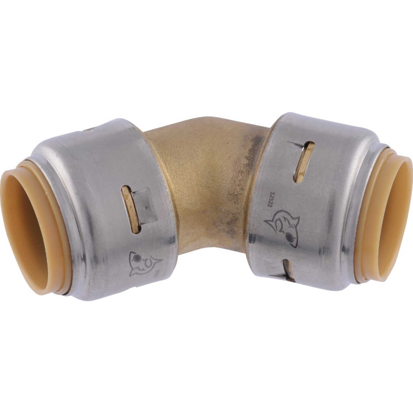 SharkBite 3/4 In. x 3/4 In. 45 Deg. Push-to-Connect Brass Elbow (1/8 Bend) Image 1
