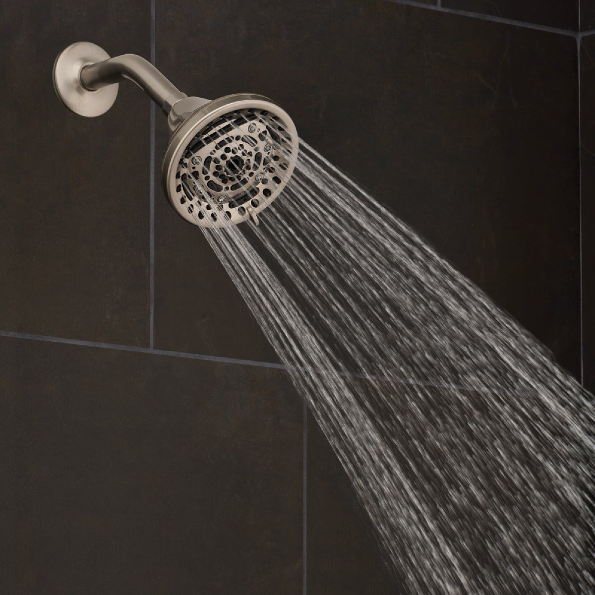 Oxygenics PowerMax 9-Spray 1.8 GPM Fixed Shower Head, Brushed Nickel Image 5